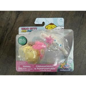 Hello Kitty and friends Figures Cinnamon Roll and Pompompurin